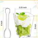 NEEBAKE 60 Sets 5oz Mini Dessert Cups with Spoons - Parfait Cups, Clear Plastic Dessert Cups, Small Tumbler for Puddings, Mousse, Appetizers