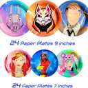 Gaming Birthday Decoration Supplies, Video Game Banner, Tablecloth Plts Cps Napkins