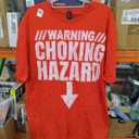 Choking Hazard Warning Caution Funny Adult Humor Raunchy Man T-Shirt Red XL
