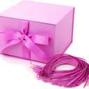 Hallmark Medium Gift Box with Lid and Shredded Paper Fill (Light Pink 7 inch Box) for Anniversaries, Bridal Showers, Bachelorette, Bridesmaids Gifts, Valentine's Day, All Occasion (1 Count (Pack of 1))