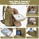 Maelstrom Tactical Backpack for Men, Water Resistant 40L Military Backpack, for Hiking, Camping, Gym with Molle System (Khaki)