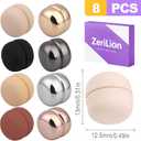 8 Pairs Strong Hijab Magnets, No-Snag Pinless Magnetic Hijab Fasteners, Multi-Use Accessories for Scarves Shawls Clothes, Shiny Matte Styles