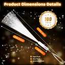 Redants 100Pcs White LED Fiber Optic Wands, 14in Glow Light Sticks | Light Up Wands Ideal for Wedding, Music Festival, Halloween, New Year Party, Bar DJ, Party Favor Supplies