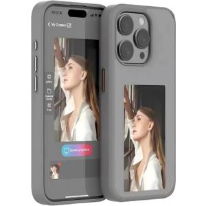 Smart Ink Phone Case,Compatible with iPhone 14 Promax,Custom Image Display AI Cell Phone Case,Electronic Ink Phone Case,Anti-Drop Silicone DIY Phone Case,Gray Smart Ink Phone Case,Compatible with iPhone 14 Promax,Custom Image Display AI Cell Phone Case,Electronic Ink Phone Case,Anti-Drop Silicone DIY Phone Case,Gray