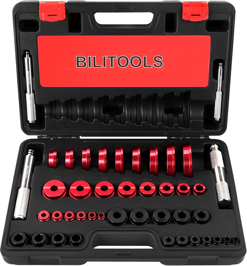 BILITOOLS Bearing Press Kit, 43 Piece Bearing Race and Seal Driver Set, Seal Driver Installer Set for Bearing Installation