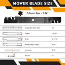 GX22151 GY20850 Gator Mulching Blades Compatible with John Dee re 42 Inch Deck D100 D110 D125 S100 S130 S240 LA100 LA105 LA120 LA135 E100 E120 Lawn Tractor Riding Mower,Toothed Mulching Blade, 2 PACK