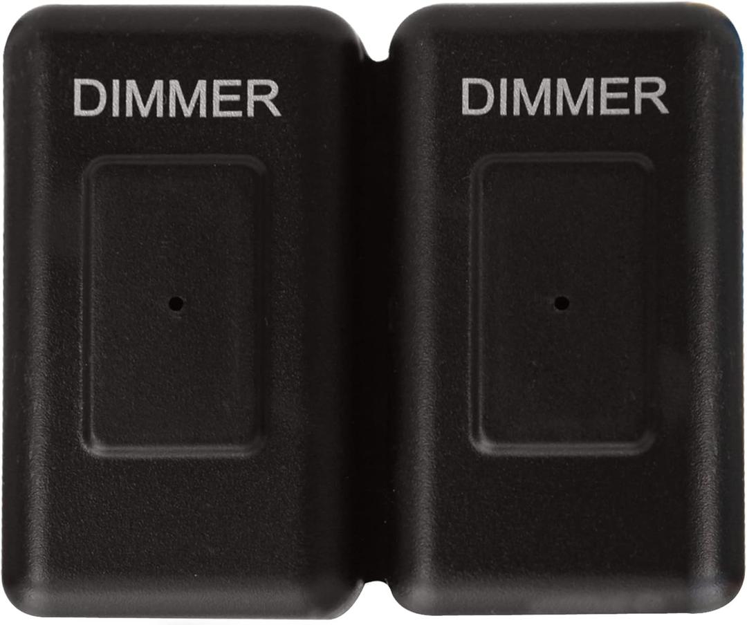Facon 12Volt Touch Double Dimmer Switch,100W Max, PWM Wall Mount Dimmer Switch, Use with 12V LED Lights, Incandescent and Halogen Bulbs for RV, Camper, Marine, and Strip Lights (Double)