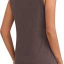 AUSELILY Womens Sleeveless Tank Tops Dressy Ladies Summer Pleated Shirts 2025 New (Blue, M)