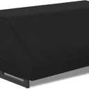 Waterproof Heavy-Duty Picnic Table Cover - 600D Oxford with Drawstring & Buckle, Fits 70-72" Tables, Black