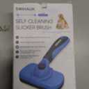 Swihauk Self Cleaning Slicker Brush - Skin Friendly Deshedding Grooming Tool for Dogs & Cats, Suitable for Shedding & Haired Pets, with Pet Supplies Accessories, Blue