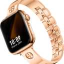 Missair Compatible with Apple Watch Band 38mm 40mm 41mm 42mm 44mm 45mm 46mm 49mm, Stainless Steel Metal Strap Women Dressy Bracelet Wristband for iWatch Series 10 9 8 7 6 5 4 3 2 1 SE Ultra