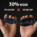 2 x Rubber Gym Grips Weight Lifting Grips for Men & Women, Anti Slip Workout Grip for Hand Protection, Weightlifting Grips for Workout, Dumbbell Gripper, Deadlift Grip Pad (1 Pair)