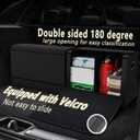 GMQ Car Trunk Organizer for SUV,Car Organizers and Storage with Collapsible Storage, Magnetic Lid Large Capacity for SUV, Truck, MPV (Carbon Black, L-21.51312.5 IN)