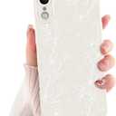 ZIYE for iPhone Xr Case Flower Floral Pattern for Women Girls Slim Soft TPU Camera Protection Cute Cover Designed for iPhone Xr 6.1 Inch White