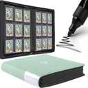 Toploader Binder, Holds 288 Top Loaders - 9-Pocket Top Loader Binder for 3" x 4" Rigid Card Holders for Trading Cards or Sports Cards, Model A - Asakusa Green