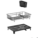Dish draining rack,Cutlery rack with drain tray and drip line,cup holder,cutlery holder,Kitchen countertop storage rack