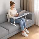 Adjustable Lap Desk, Foldable Laptop Desk for Bed, X-Large Lap Table | 23.6 x 15.7 Inches Bed Laptop Table, Laptop Stand for Couch & Sofa, Laptop Tray for Adults Writing Reading Eating, Gray
