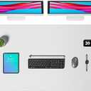 Aothia Faux Leather Desk Mat – Large Mouse Pad, Non-Slip PU Leather Blotter, Waterproof Writing Surface for Office and Home (Barely Grey, 47.2" x 23.6")