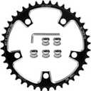 110 BCD Bike Chainring: 36T 38T 40T 42T 44T 46T 48T 50T 52T 54T 56T 58T Round Narrow Wide Chainring, Single Bicycle Chain Ring for 8 9 10 11 12 Speed Road Bike (Black)