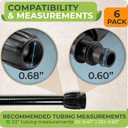 Carpathen Drip Irrigation Parts - 6PCS 1/2 inch End Plugs for Drip Irrigation System - Leak Free End Plug Connectors for 1/2" Tubing