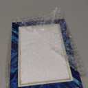 Handmade Picture Photo Frame Chevron Herringbone Art Inspired Vintage Table-Top/Wall Dcor Boho Frames (5x7 Inches, Blue, White)