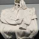 Zip Up Hoodies with Eye Mask & Multi Pockets Unisex Sweatshirts Casual Jackets Comfy Outfits Airplane Mode Hoodie (Beige, L)