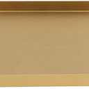 Gold Rectangle Trays, 12x8 inch Stainless Steel Metal Gold Plate Serving Tray Rectangle Decorative Cosmetic Jewelry Display Tray for Living Room, Vanity, Bathroom (11.9" x 8" x 0.6")