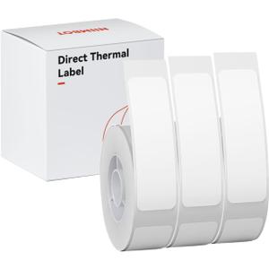 White Label Paper Compatible for NIIMBOT D11 D110 D101 Label Maker 3Rolls White 15x50mm with Waterproof,Self-Adhesive Office and Home Labeling Tape Replacement.