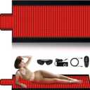 Full Body Red Light Therapy Mat, FSA HSA Eligible Red Light Therapy Blanket, 1370pcs Dual Wavelength LEDs(660nm& 850nm), Premium Leather, Adjustable Timer & Intensity