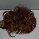 Mens Brown Wig Male Short Fluffy Brown Wig Curly Layered Heat Resistant Synthetic Hair Replacement