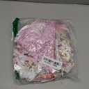 10M/32Ft Triangle Bunting Banner, 36 Pcs Cotton Fabric Flags Pennant Garlands for Birthday Party, Wedding, Baby Shower, Outdoor and Home Decorations (Pink)