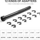 Inner Tie Rod Removal Tool Kit for Tie Rod Removal and Installation with 12 Crowfoot Adapters 1/2 Inch Drive Tube