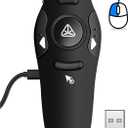 Air Mouse Clicker for Powerpoint Presentations, Rechargeable Wireless Presenter Remote Slide Advancer for Computer Laptop Office Classroom