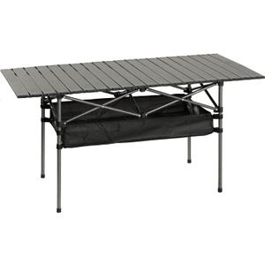 Outdoor Folding Table, 7.93LBS Ultralight Camping Table with Built-in Storage & Carry Bag, 225LBS Heavy Duty Aluminum Tabletop Carbon Steel Frame for Camping, Picnic, Beach, BBQ, 47.24"L x 21.65"W x 25.2"H