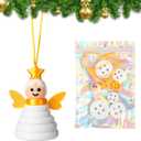 2 x Faneswalk DIY Christmas Button Ornament Making Set,Craft Buttons Kit with Christmas Snowman
