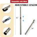 Replacement Extension Wand,Compatible with Miele C1 C2 C3 Tube,Non Electric Telescope Metal Tube Stainless Wand,1.375" Central Vacuum Cleaner