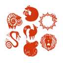 Seven Deadly Sins Cosplay Tattoo Adult Cosplay Accessories Red