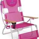 Ostrich 3N1 Lightweight Lawn Beach Reclining Lounge Chair with Footrest, Outdoor Furniture for Patio, Balcony, Backyard, or Porch, Pink