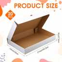 Dunzoom 20 Pcs Full Pan Corrugated Catering Box 21" x 13" x 3" Secure Stackable Food Delivery Container, White Bakery Cardboard Food Storage Boxes for Takeout Delivery