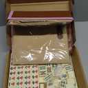 Professional Traditional Chinese Mahjong Set  - 30mm 146 Tiles Green & White Melamine with Dice Wind Indicator Storage Case White