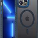 DEERLAMN Strong Magnetic Case for iPhone 15 Pro Max 6.7-Inch,[Compatible with Magsafe][Military Grade Drop Protection] Translucent Matte Shockproof Protective Phone Cover-Forest Blue