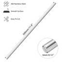 3mm x 300mm 304 Stainless Steel Rods, Metal Solid Shaft Round Rod Bar Stock Metal Stick for Industry, Decoration, DIY Craft Model Car Helicopter Airplane Ship Boat, 10 PCS