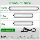 T5 HO UVB Lighting Kit, 8W Terrarium Hood with Detachable Curved Reflector, Desert 10.0 UVB T5 Lamp (24 Watts)