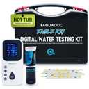 Eagle Ray Digital Spa Water Test Kit by AquaDoc with Digital Water Tester and 30 hot tub Test Strips for Chlorine, Bromine, Total Hardness, Cyanuric Acid, Alkalinity, and pH