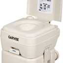 5.3 Gallon Portable Toilet for Camping, with Carry Bag & Detachable Tank, Ideal for Boat, Truck & RV Use, Beige