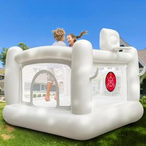 White Bounce House for Toddler Indoor Bouncy Castle Toddler Bounce House PVC Waterproof Materials Easy to Clean Outdoor Backyard for Kids Ages 3-6 68 x 68 x 58.2 inch Built to Last & Safety
