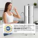 8-Stage Gravity Water Filtration System 3.0 Gallon-304 Stainless Steel Countertop System with 4 Filters and Stand Reduces 99.9% Chlorine, NSF/ANS 42 Certification