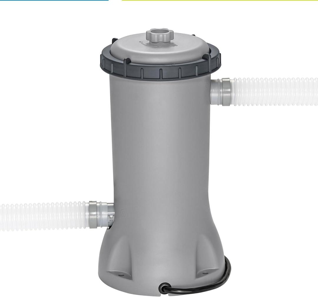 Bestway Flowclear 530 Gallons Per Hour 120 Volt Above Ground Swimming Pool Water Filter Pump Cartridge with Automatic Shut Off Timer (Gray)