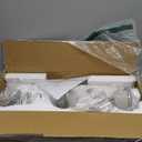 3 Lights Vanity Light, Brushed Nickel Bathroom Light Fixtures, Farmhouse Wall Sconces with Globe Clear Glass Shade, Porch Wall Mount Lamp for Mirror, Kitchen, Porch, Living Room, Workshop (E26 Base)