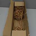 Hollyone 3Pcs Gold Artificial Ball Hydrangea Flowers Fake Silk Hydrangea Ball Flower Floral Arrangements Bouquets Faux Hydrangeas Stems for DIY Wedding Party Centerpieces Decoration Office Home Decor